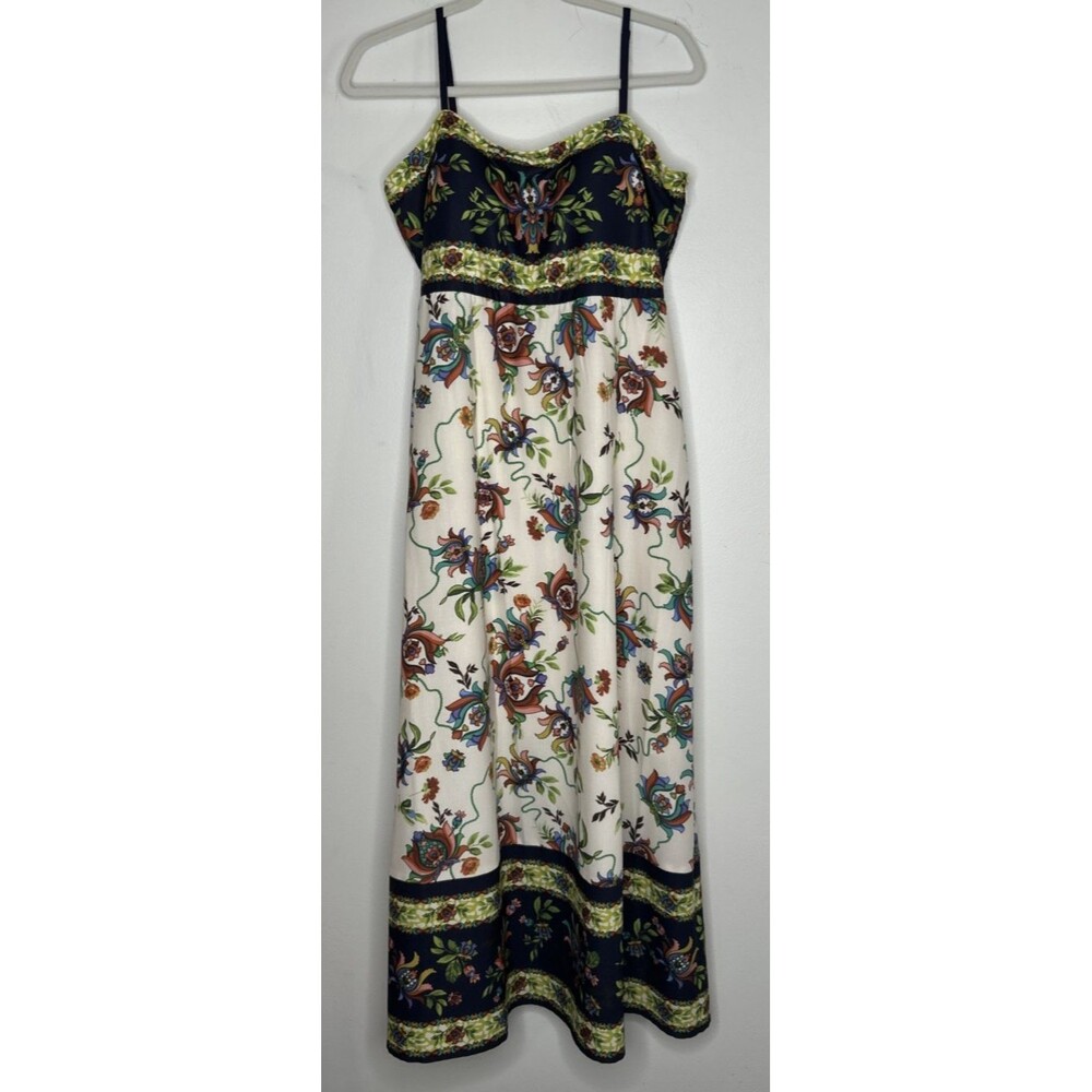 Siena Midi Floral Dress Size 14 Built in Bra Adjustable Straps Garden Party